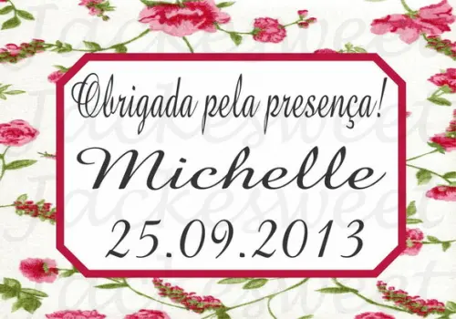 Tag Floral Rose
