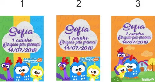 Tag Mini Galinha Pintadinha