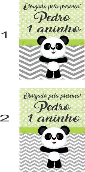Tag Panda Cinza e Verde 02