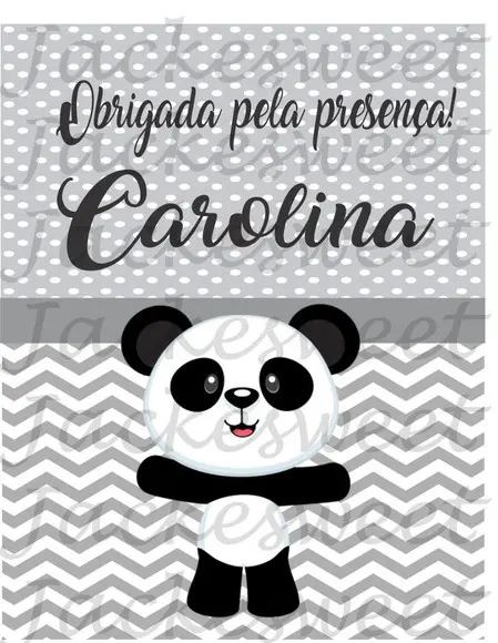 Tag Panda Cinza
