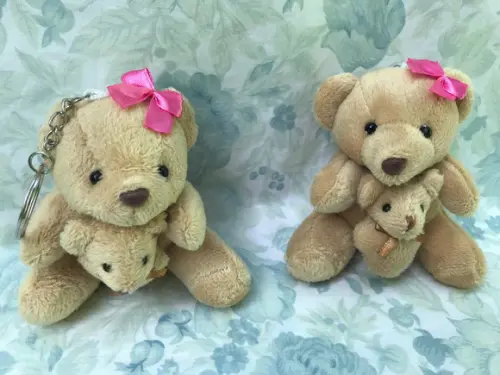 Ursinho Bege Mãe e Filho