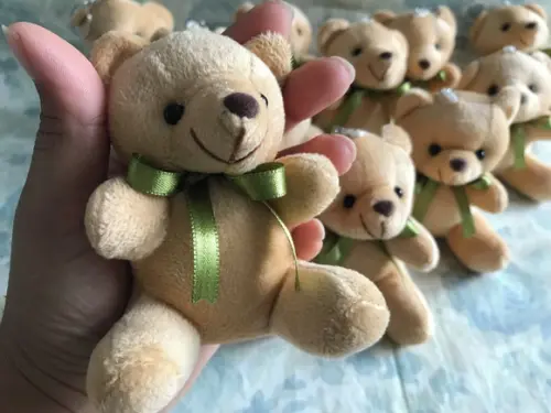 Ursinho Marrom Gravata Verde na Bandeja Personalizada