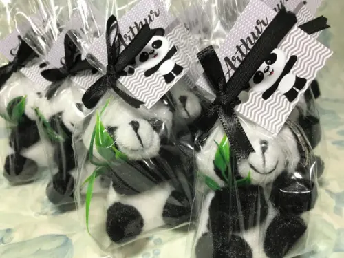 Ursinho Panda cinza com preto