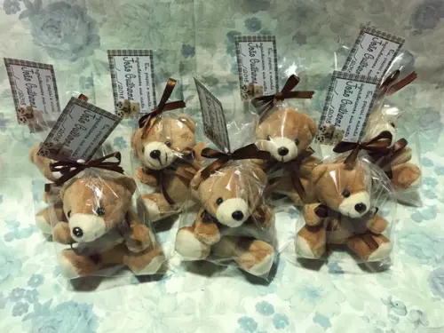 Ursinho Teddy Gravata Marrom 30 Unidades