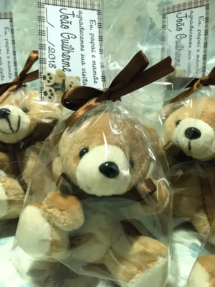 Ursinho Teddy Gravata Marrom 30 Unidades