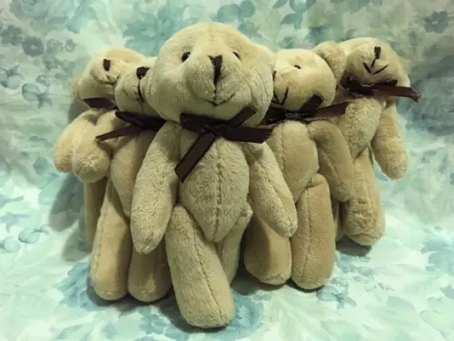 Urso Articulado 13 cm Marrom Claro 26unid