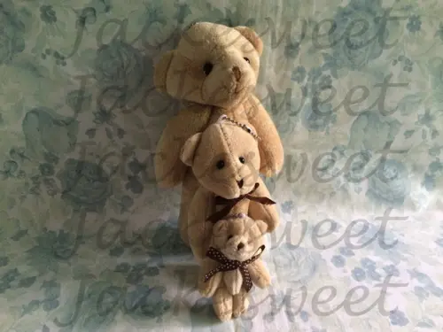 Urso Articulado 22 cm Bege