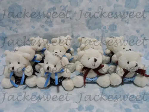URSO CREME COLEÇÃO AZUL E MARROM