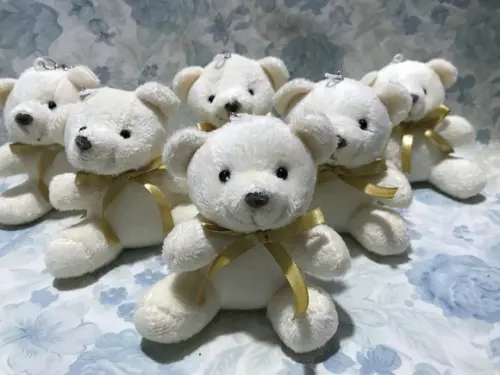 Urso Creme Gravata Dourada