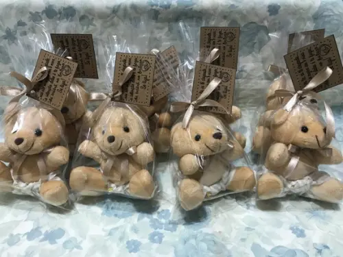 Urso Creme Gravata e Fralda Bege Lt 15unid