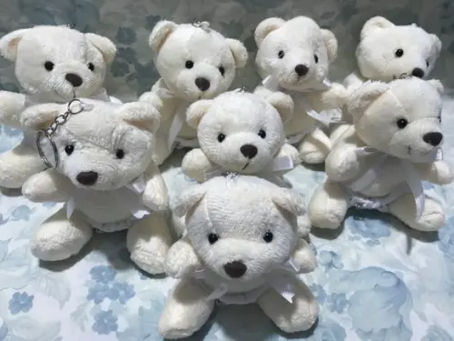 Urso Creme Gravata e Fralda Branca 30 Unid