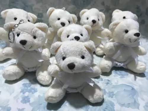 Urso Creme Gravata e Fralda Branca 30 Unid