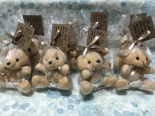 Urso Creme Gravata e Fralda Bege Lt 20unid