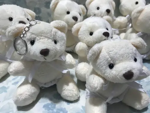 Urso Creme Gravata e Fralda Branca 30 Unid