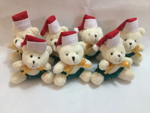 Urso Natalino 9cm Creme