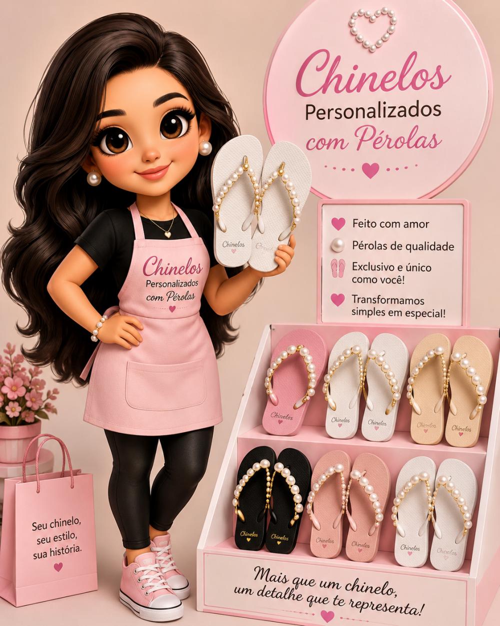 Mah chinelos bordados