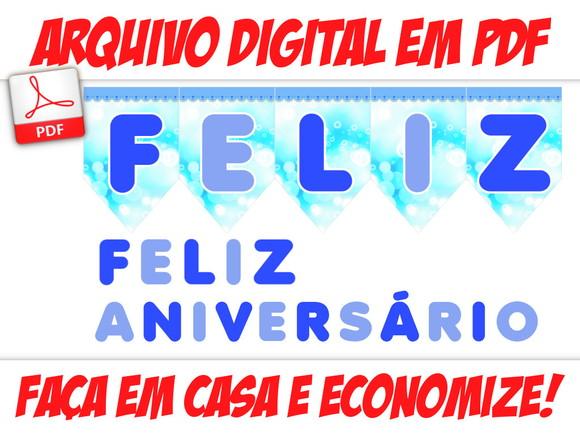 16 Bandeirinhas em PDF Formando feliz Aniversário