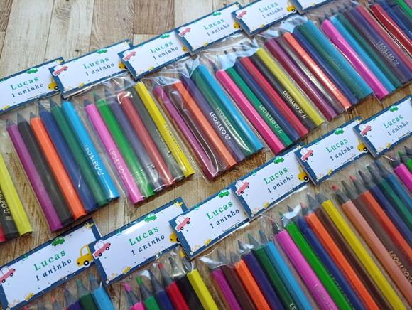 Brinde Empresarial / Lembrança de Evento Mini Lápis de Cor