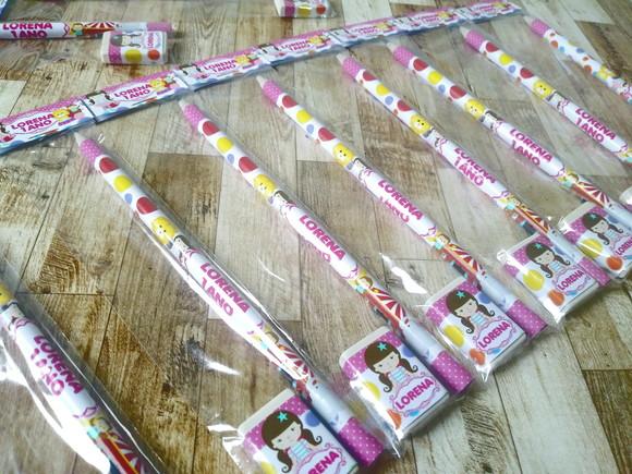 Lembrança de Aniversário Kit Escolar Circo Menina Palhacinha