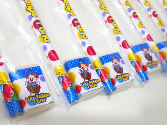 Lembrança de Aniversário Kit Escolar Circo Palhacinho