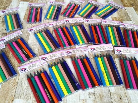 Lembrança de Aniversário Mini Lápis de Cor Confeitaria Cute