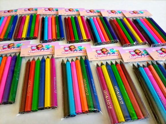 Lembrança de Evento Mini Lápis de Cor - 6