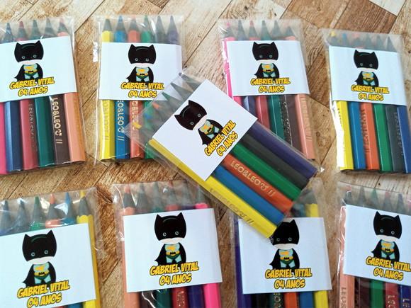 Lembrança de Evento Mini Lápis de Cor Herói