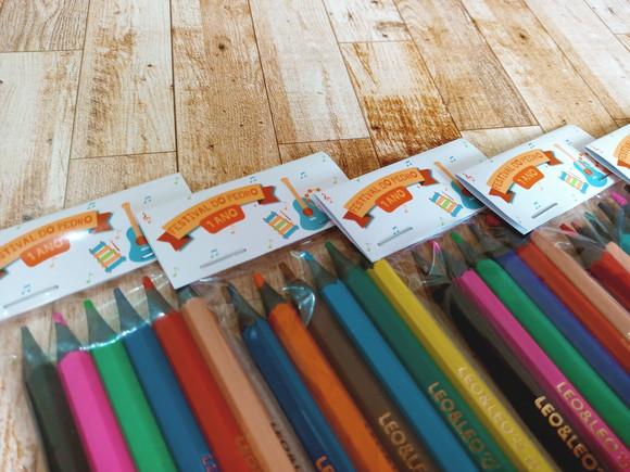 Lembrança de Evento Mini Lápis de Cor Tema Música