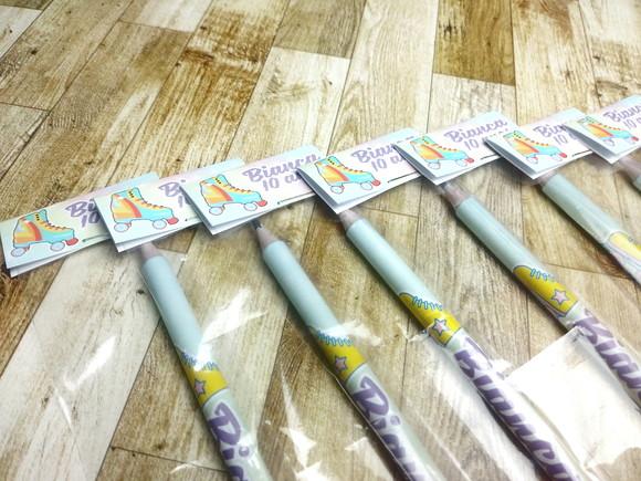 Lembrança de Festa Kit Lápis e Borracha Patins M1