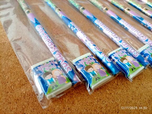 Lembrança de Festa Lápis e Borracha Rapunzel Cute