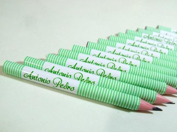 Mini Lápis Listrado Verdinho M2