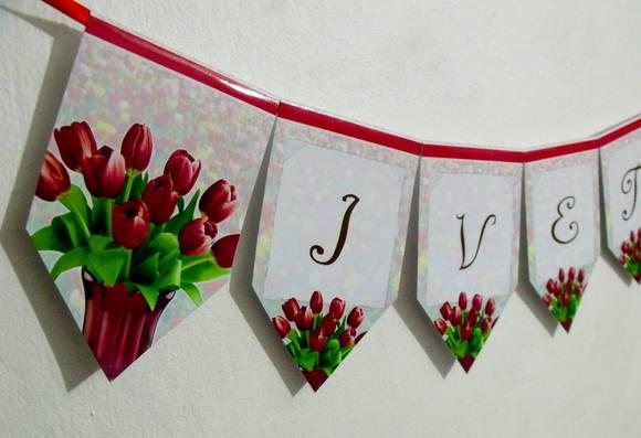 Bandeirola tema Flores M1