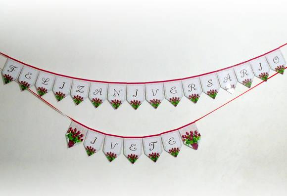 Bandeirola tema Flores M1
