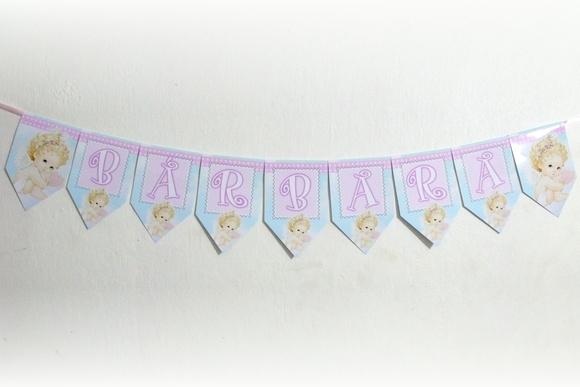 Bandeirolas tema Anjo batizado M2