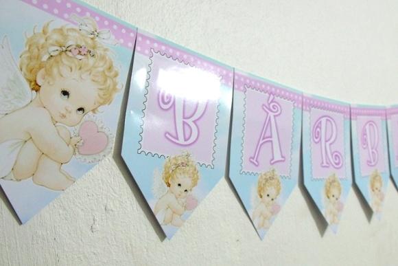 Bandeirolas tema Anjo batizado M2