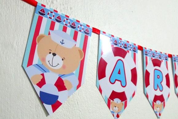 Bandeirolas festa Urso Marinheiro M1