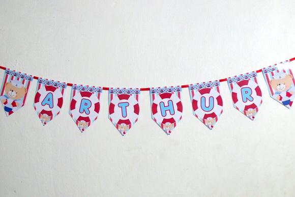 Bandeirolas festa Urso Marinheiro M1