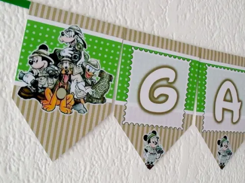 Bandeirola Mickey Safari 01