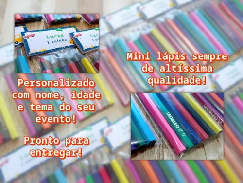 Brinde Empresarial / Lembrança de Evento Mini Lápis de Cor