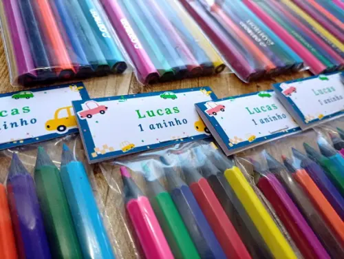 Brinde Empresarial / Lembrança de Evento Mini Lápis de Cor