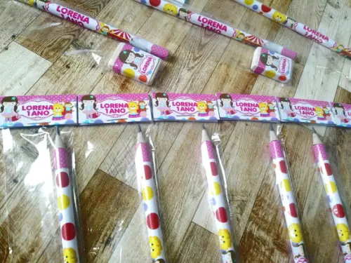 Lembrança de Aniversário Kit Escolar Circo Menina Palhacinha