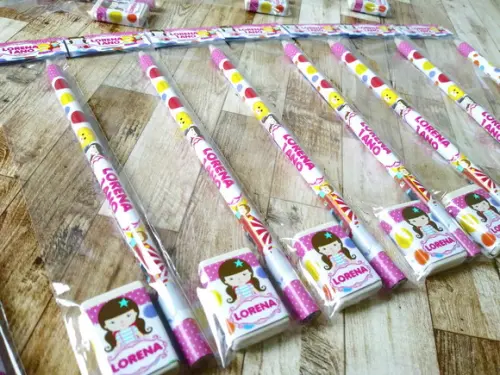 Lembrança de Aniversário Kit Escolar Circo Menina Palhacinha