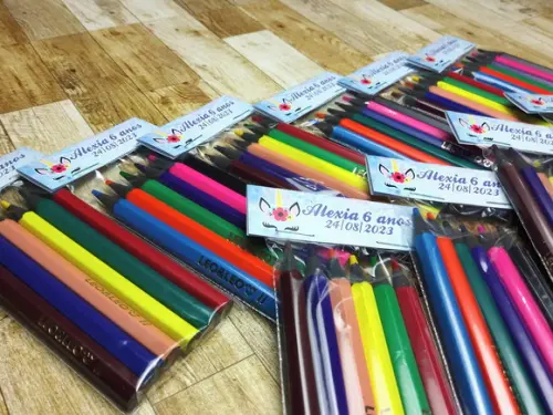 Lembrança de Aniversário Mini Lápis de Cor Unicórnio M1