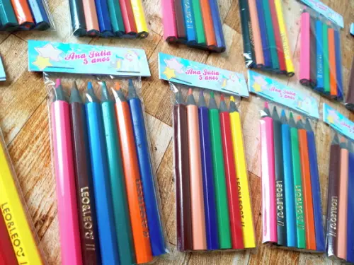 Lembrança de Aniversário Mini Lápis de Cor Unicórnio M2