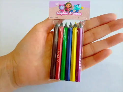 Lembrança de Evento Mini Lápis de Cor - 6