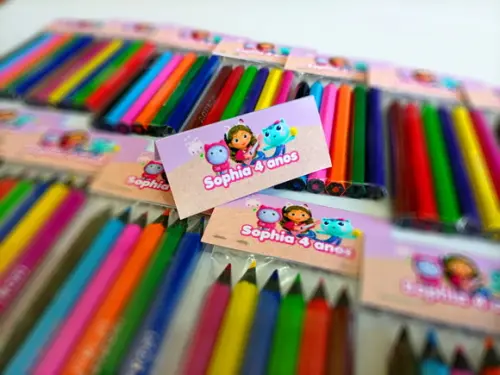 Lembrança de Evento Mini Lápis de Cor - 6