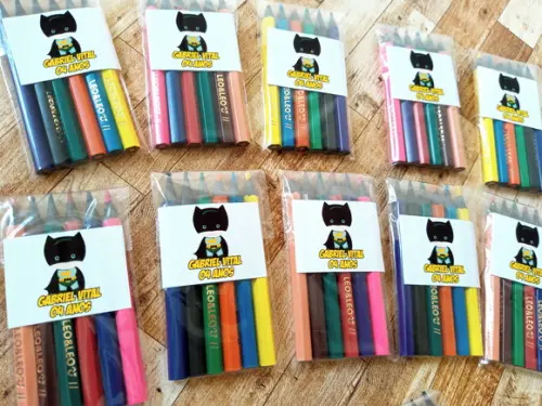 Lembrança de Evento Mini Lápis de Cor Herói
