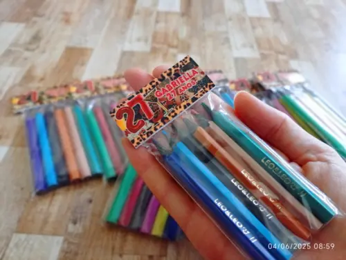 Lembrança de Evento Mini Lápis de Cor Tema Onça Wild Party