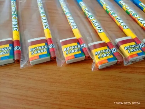 Lembrança de Festa Lápis e Borracha Todos os Temas