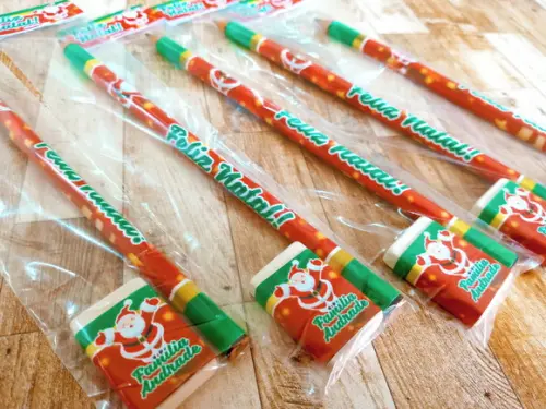 Lembrança Kit Lápis e Borracha Natal